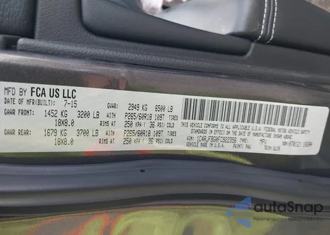 2015 Jeep Grand Cherokee Limited из США, поврежденный, VIN 1C4RJFBG0FC922356